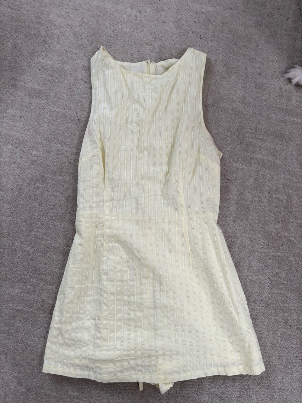 Princess Polly Cream Sleeveless Mini Dress